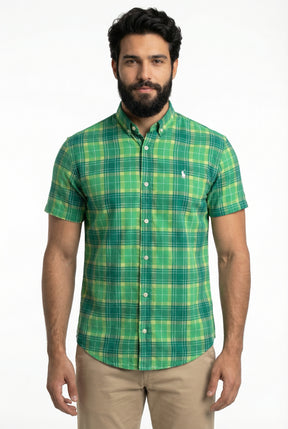 Camisa Manga Curta RL - Xadrez Clássico Verde