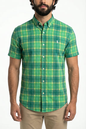 Camisa Manga Curta RL - Xadrez Clássico Verde
