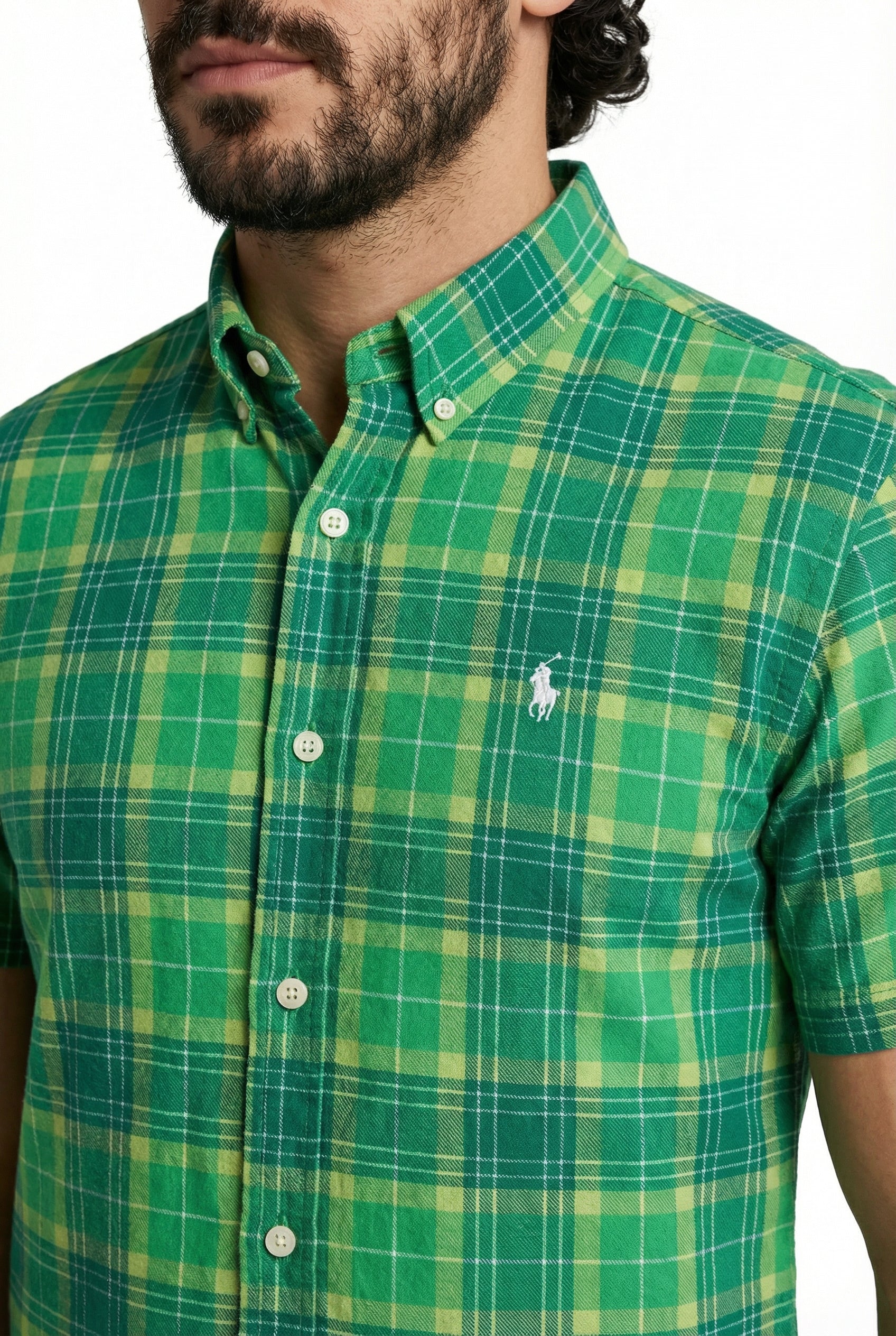 Camisa Manga Curta RL - Xadrez Clássico Verde