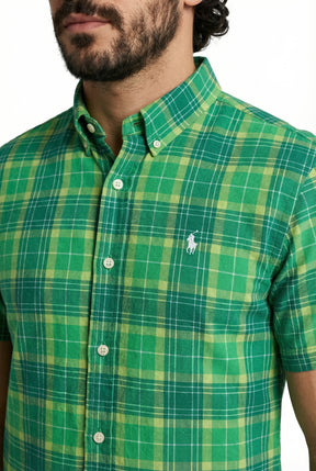 Camisa Manga Curta RL - Xadrez Clássico Verde