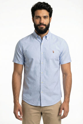 Camisa Social Manga Curta RL - Azul Claro