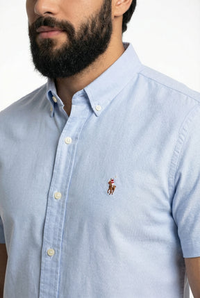 Camisa Social Manga Curta RL - Azul Claro