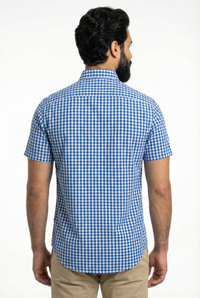 Camisa Manga Curta RL - Xadrez Azul | Verde