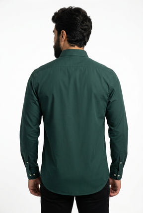 Camisa Social Lisa RL Manga Longa - Verde Floresta