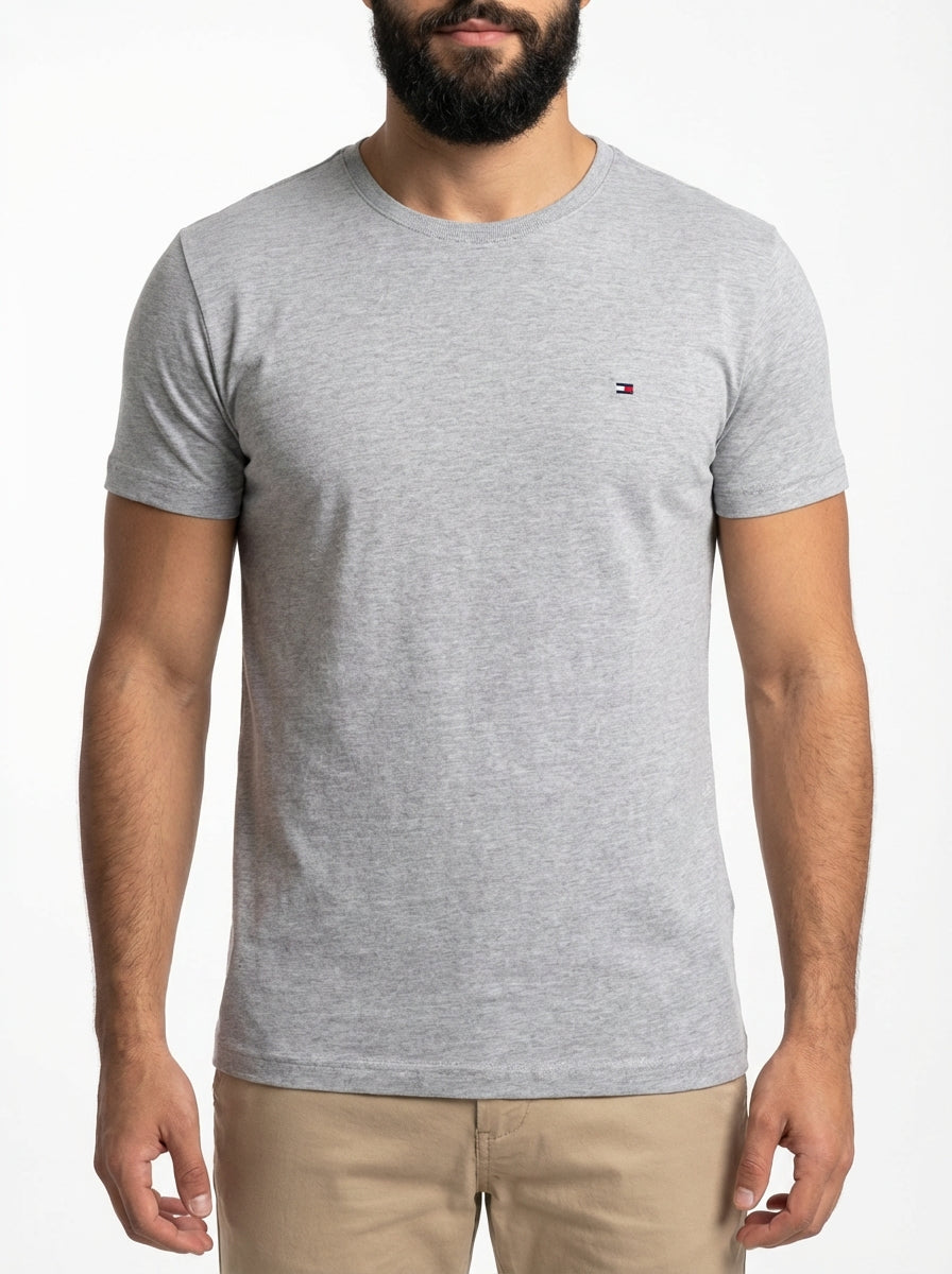 Camiseta TH Masculina Classic Nape - Cinza