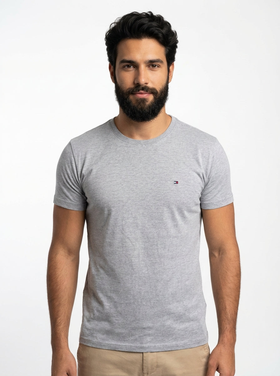 Camiseta TH Masculina Classic Nape - Cinza