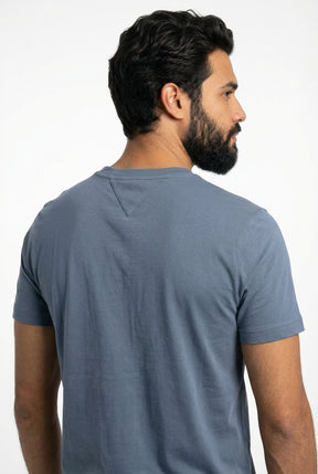 Camiseta TH Side Logo Flag Est. 1985 - Azul Acero