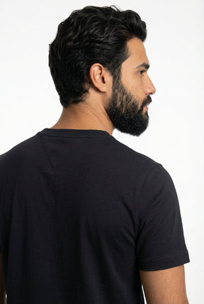 Camiseta TH Side Logo Flag Est. 1985 - Preta