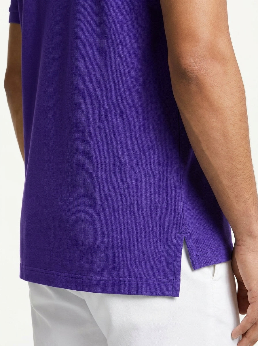 Camisa Gola Polo RL - Roxa Small Pony Amarelo