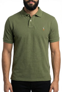 Camisa Gola Polo RL - Verde Musgo Small Pony Colorido