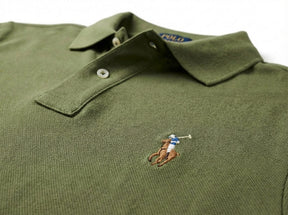 Camisa Gola Polo RL - Verde Musgo Small Pony Colorido