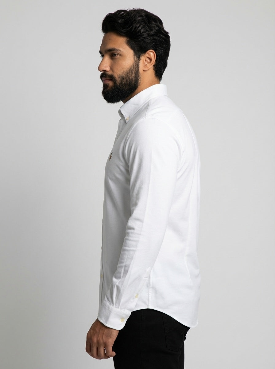 Camisa Social Lisa RL Manga Longa - Branca