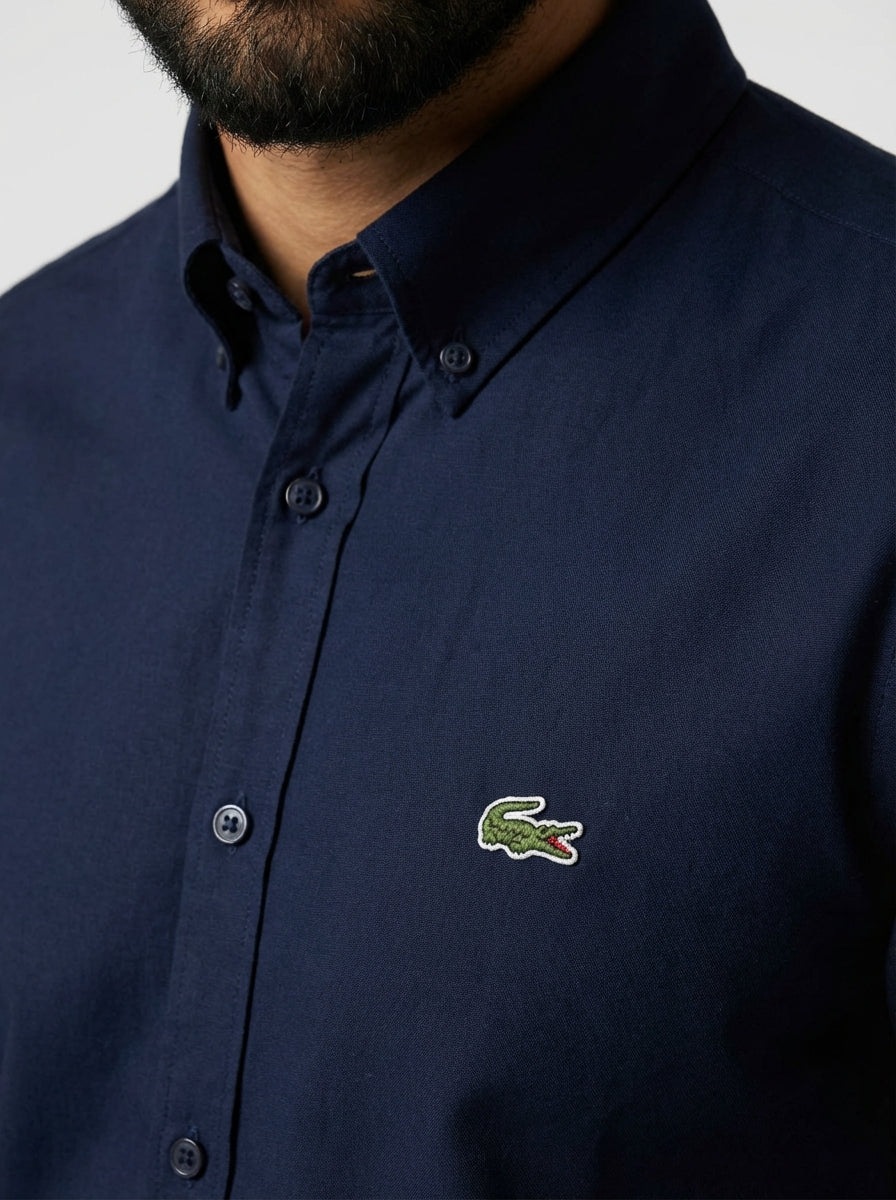 Camisa Social LCT Signature Manga Longa - Azul Marinho
