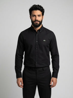 Camisa Social LCT Signature Manga Longa - Preta