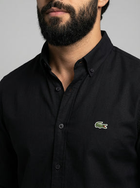 Camisa Social LCT Signature Manga Longa - Preta