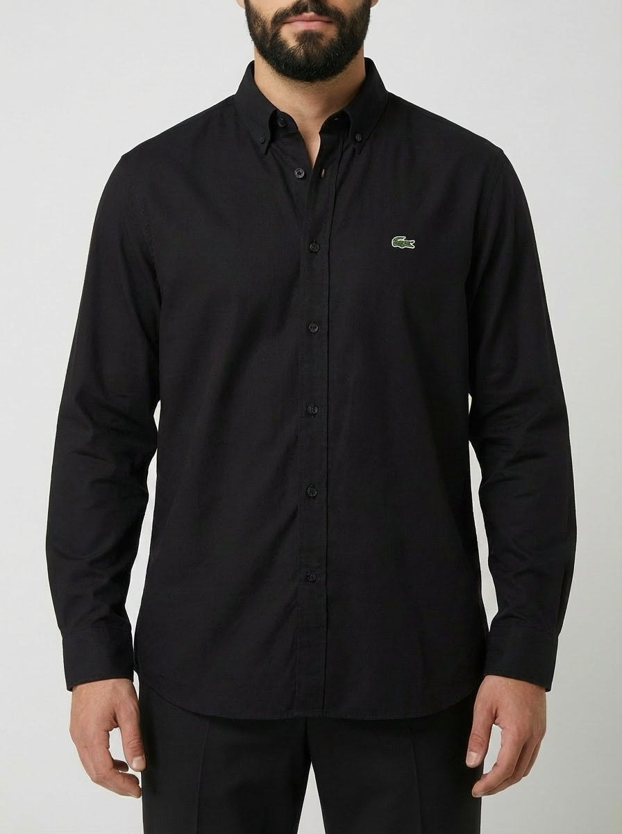 Camisa Social LCT Signature Manga Longa - Preta