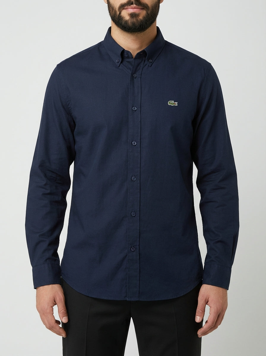Camisa Social LCT Signature Manga Longa - Azul Marinho