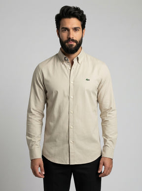 Camisa Social LCT Signature Manga Longa - Areia