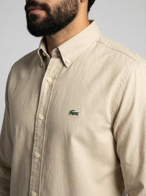 Camisa Social LCT Signature Manga Longa - Areia