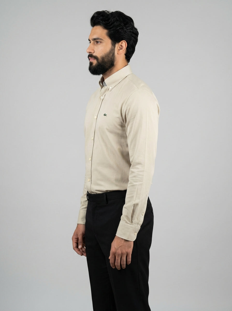 Camisa Social LCT Signature Manga Longa - Areia