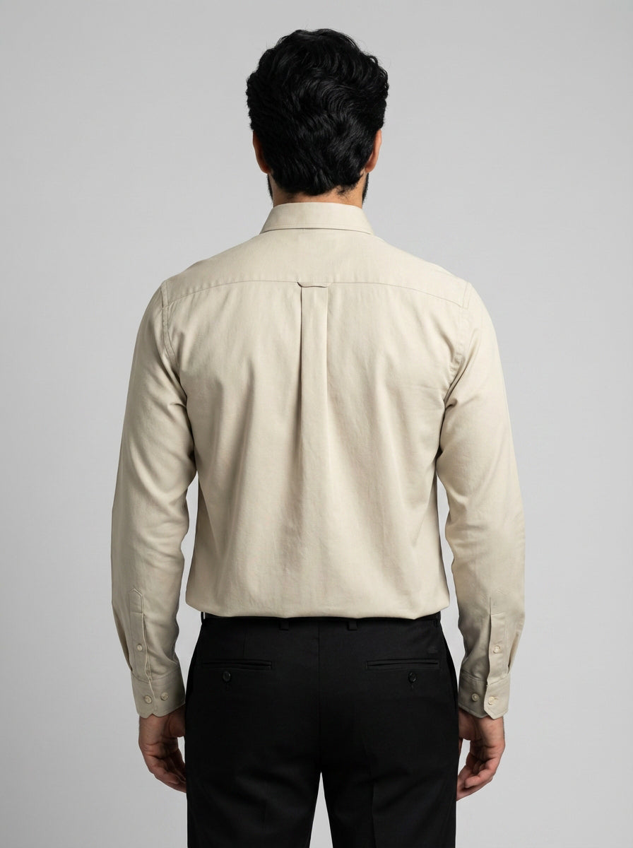 Camisa Social LCT Signature Manga Longa - Areia