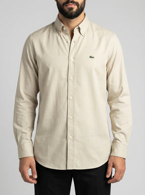 Camisa Social LCT Signature Manga Longa - Areia