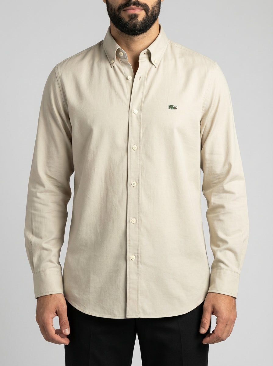 Camisa Social LCT Signature Manga Longa - Areia
