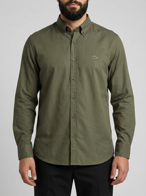 Camisa Social LCT Signature Manga Longa - Verde Army