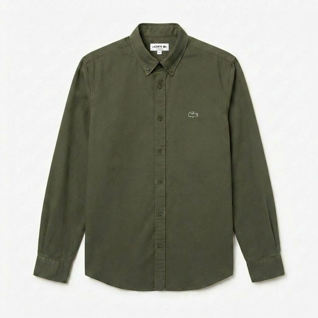 Camisa Social LCT Signature Manga Longa - Verde Army