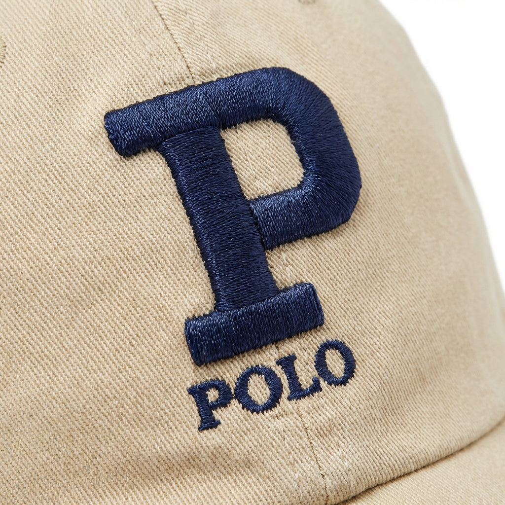 Boné Polo RL P Letter - Creme