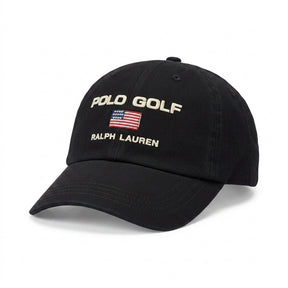 Boné RL Polo Golf USA Flag - Preto