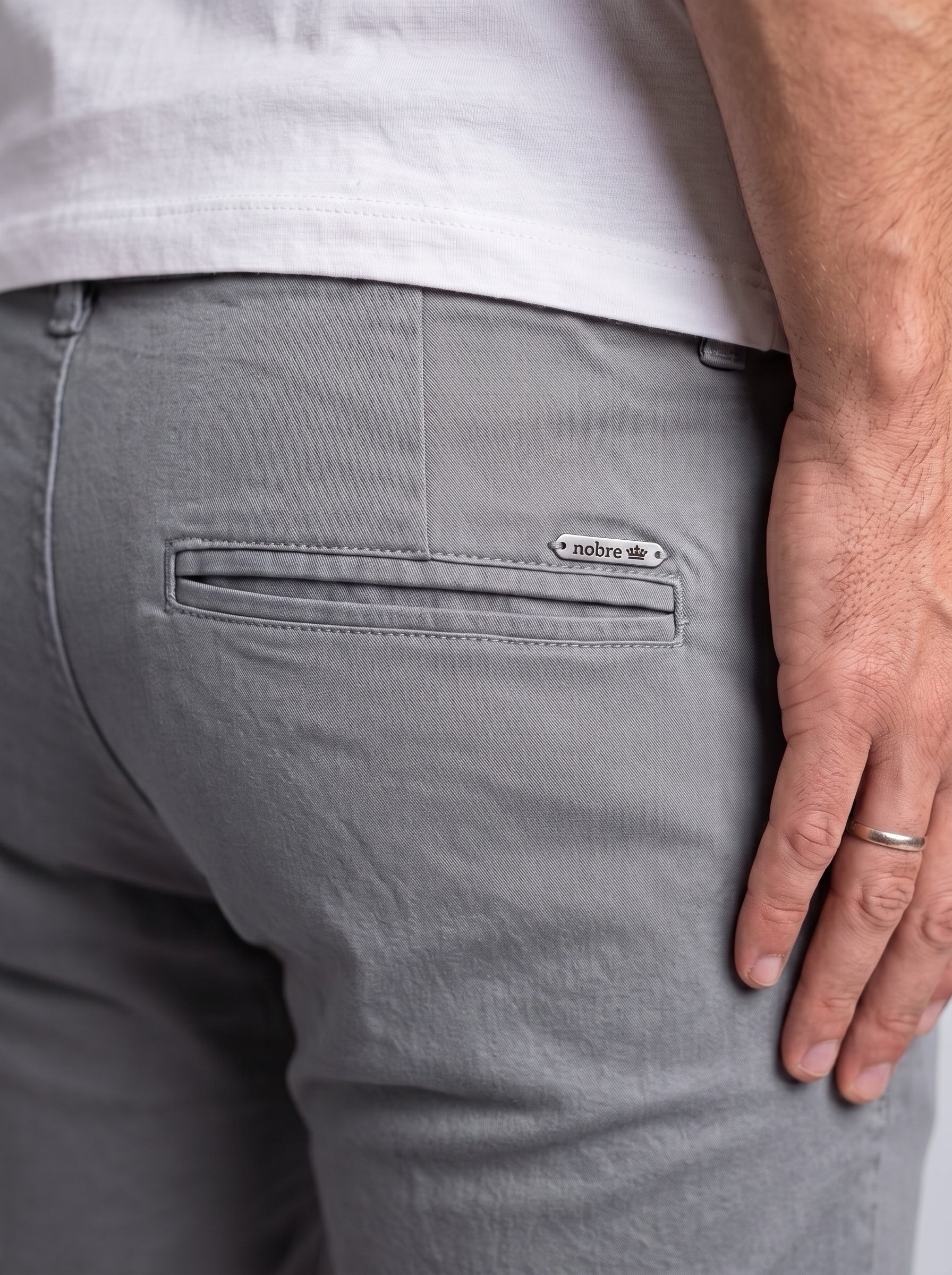 Calça Sarja Nobre Men - Cinza