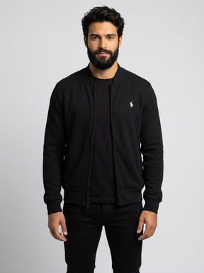 Jaqueta Bomber RL Grid Texture - Preta