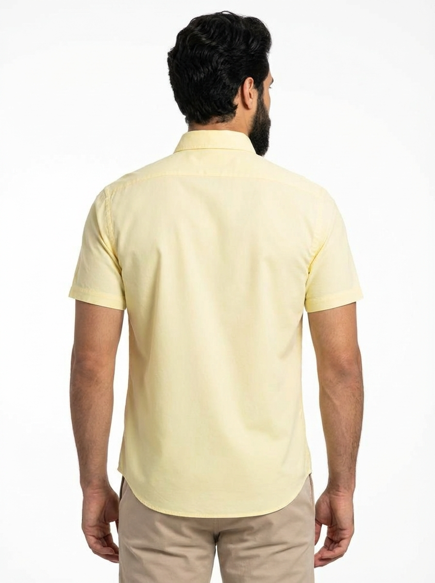 Camisa Social Manga Curta RL - Amarela