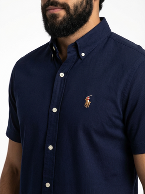 Camisa Social Manga Curta RL - Azul Marinho