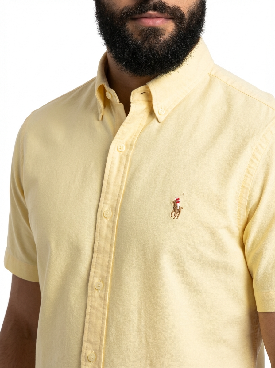 Camisa Social Manga Curta RL - Amarela