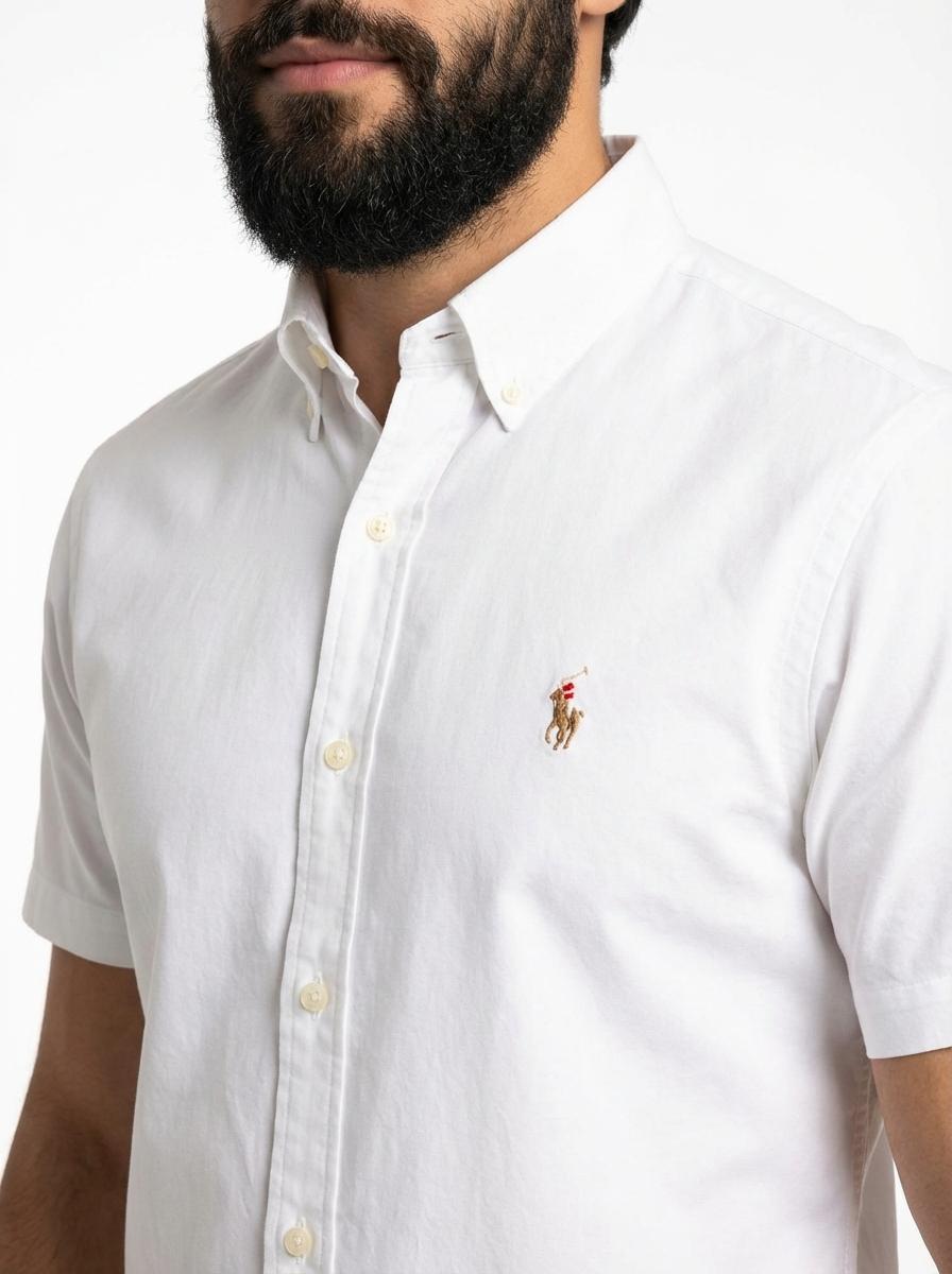 Camisa Social Manga Curta RL- Branca