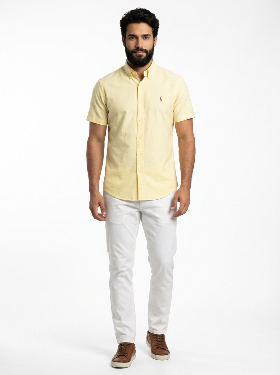 Camisa Social Manga Curta RL - Amarela