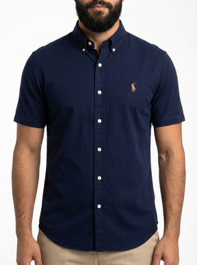 Camisa Social Manga Curta RL - Azul Marinho