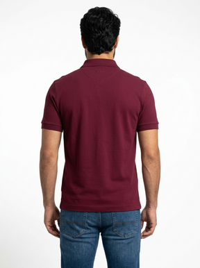 Camisa Gola Polo Boss | Boss Monochrome - Bordô