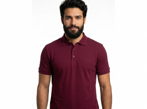Camisa Gola Polo Boss | Boss Monochrome - Bordô