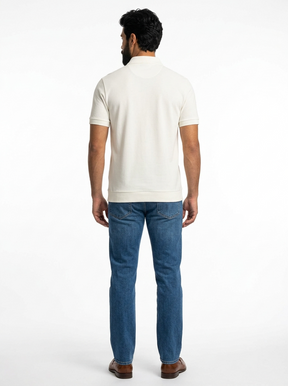 Camisa Gola Polo Boss | Boss Monochrome - Off White