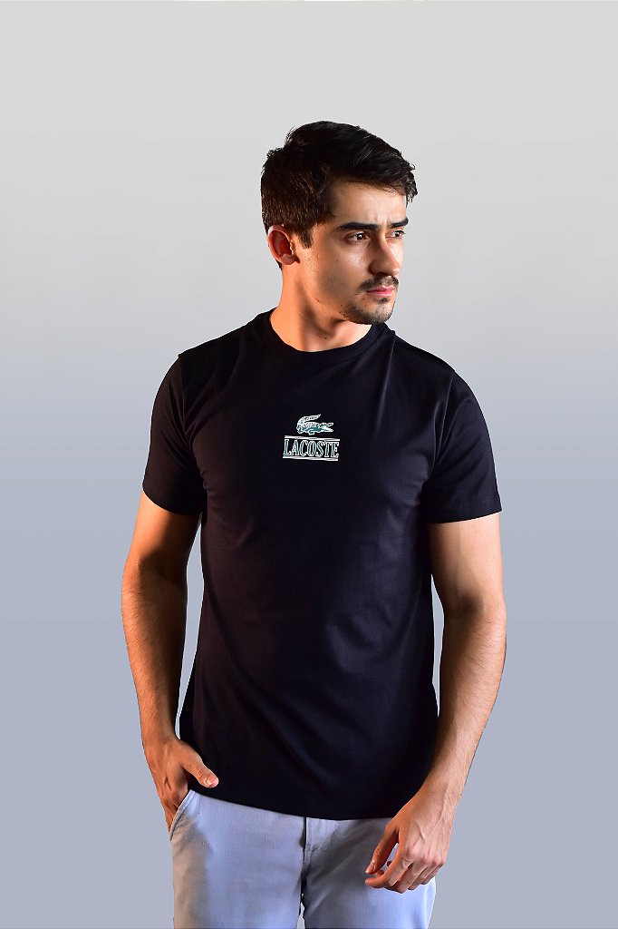 Camiseta LCT White Shading Croc - Preta