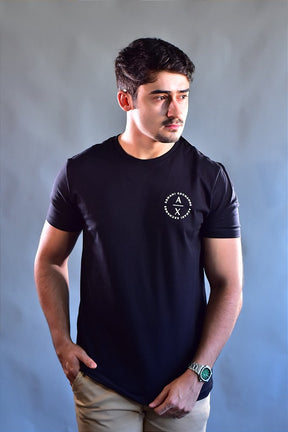 Camiseta  A|X  Logo Round Division - Preta
