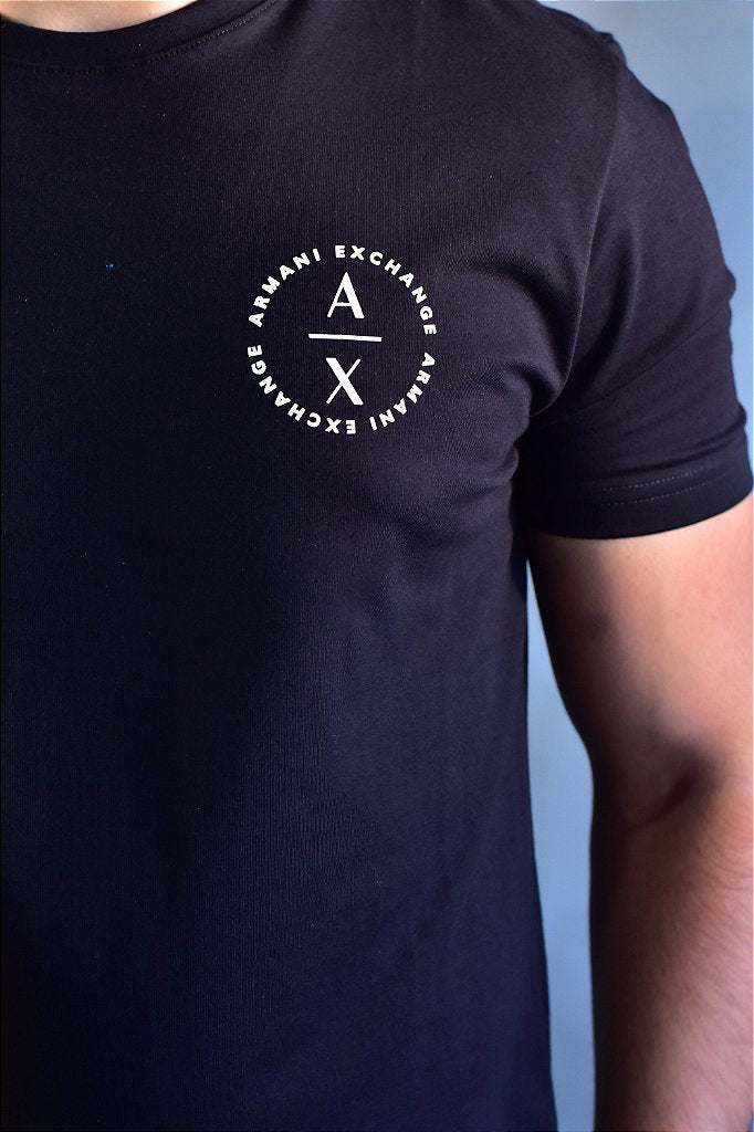Camiseta  A|X  Logo Round Division - Preta