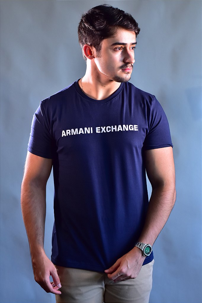 Camiseta  AX  - Azul Marinho