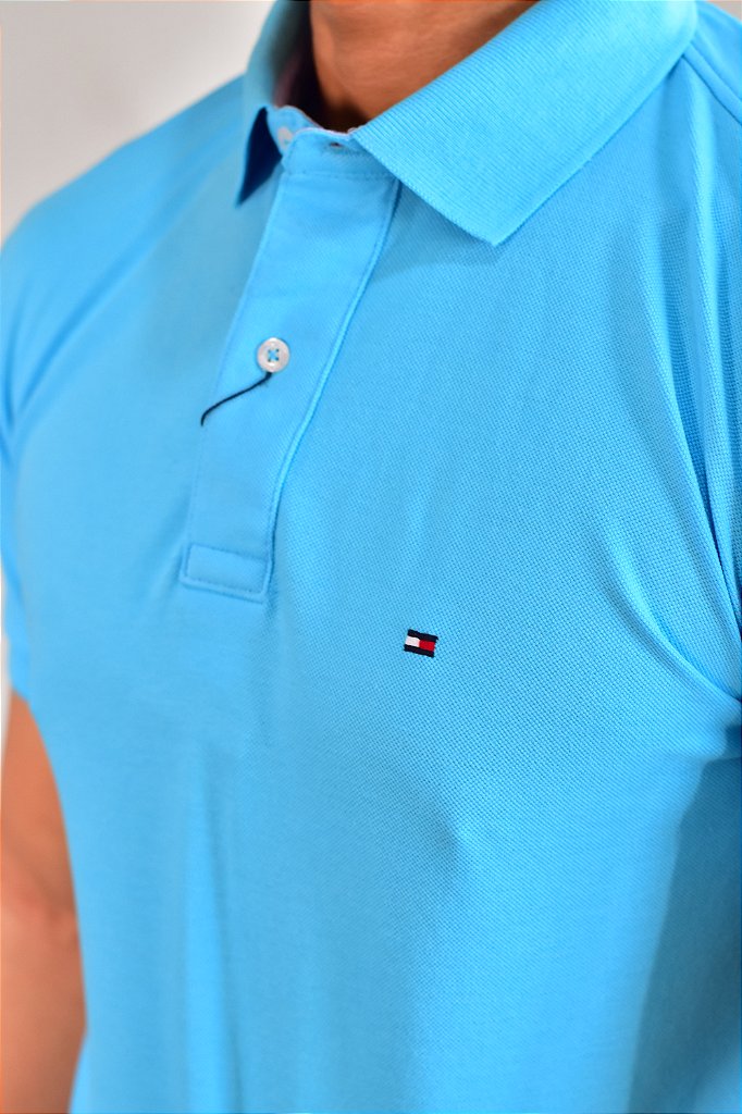 Camisa Gola Polo TH Masculina Coupe Sur Ivy - Azul Bebê
