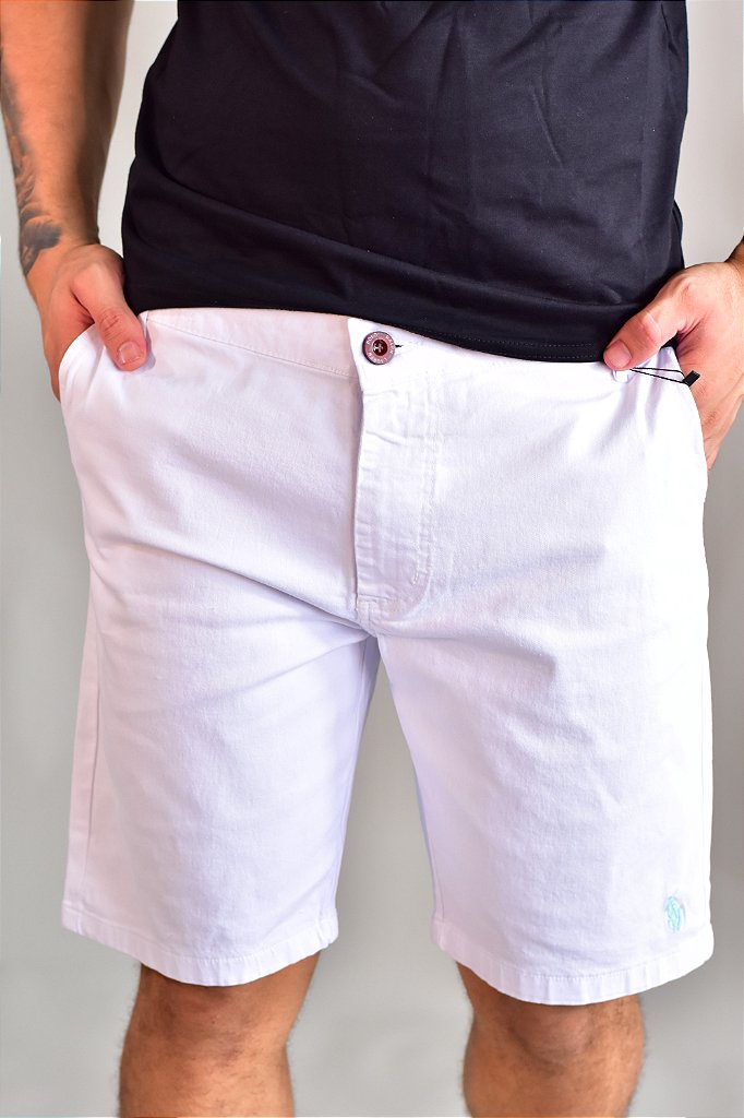 Bermuda Masculina Sarja RL - Branca