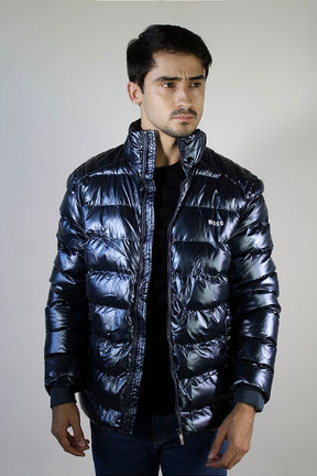 Jaqueta Puffer Boss - Metallic Navy Blue
