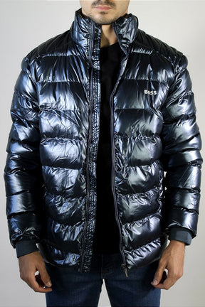 Jaqueta Puffer Boss - Metallic Navy Blue